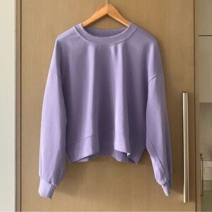 lululemon athletica Lavender Cropped Crewneck Sweatshirt